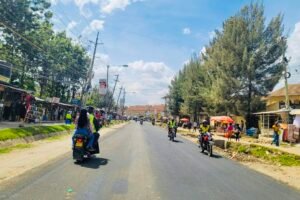 Babu Owino shows off completed Nyayo–Fedha Road